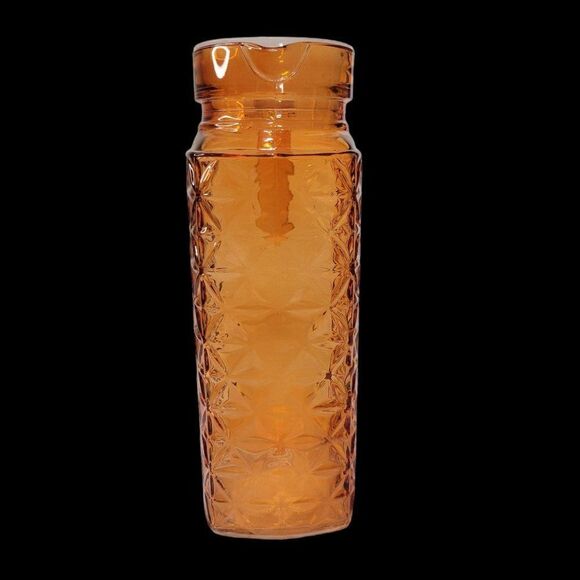 Amber Diamond Cut Juice Pitcher - Picture 4 of 10